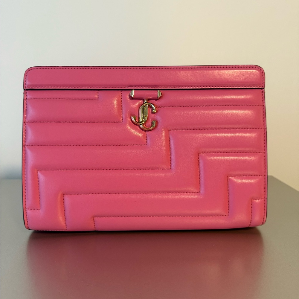 Jimmy Choo leather bag 8x3x5”